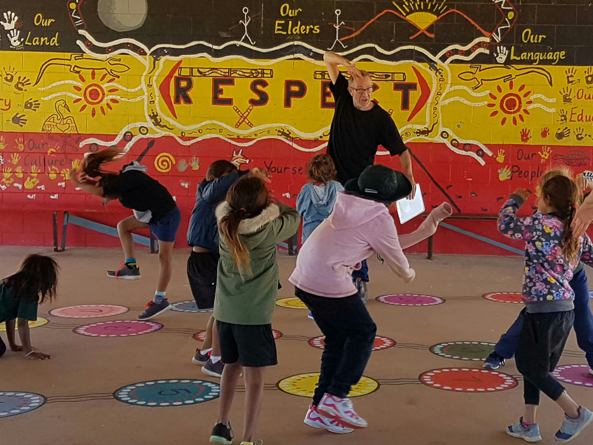 Kids participating in a Storey Players project